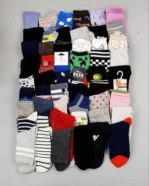 Купить Носки дети СТОК зима#5 кг, ЛОТ №6989 оптом в Кемерово и Кемеровской области