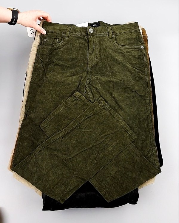 Фотография  912 - Брюки вельветовые м/ж C&A 025#10 кг, ЛОТ №8031 оптом в Кемерово и Кемеровской области