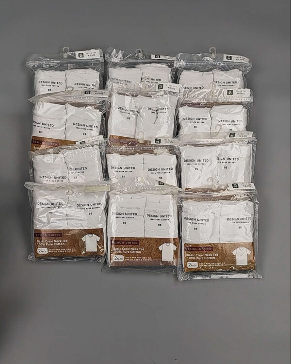 Фотография  777 - Футболка белая муж Корея 085#5 кг оптом в Кемерово и Кемеровской области