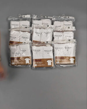 Фотография  987 - Футболка белая муж Корея 085#5 кг оптом в Кемерово и Кемеровской области